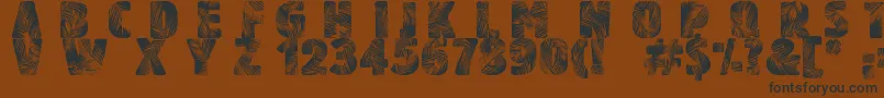 PalmBeach Font – Black Fonts on Brown Background