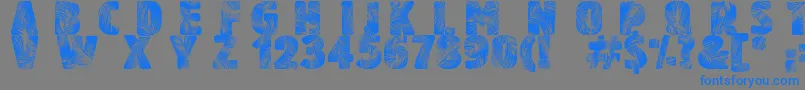 PalmBeach Font – Blue Fonts on Gray Background