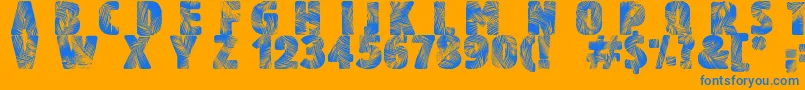 PalmBeach Font – Blue Fonts on Orange Background