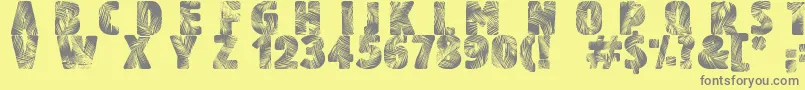 PalmBeach Font – Gray Fonts on Yellow Background
