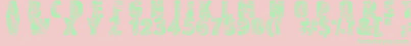 PalmBeach Font – Green Fonts on Pink Background