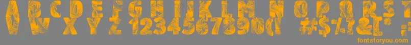 PalmBeach Font – Orange Fonts on Gray Background