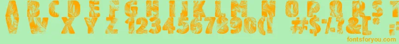 PalmBeach Font – Orange Fonts on Green Background