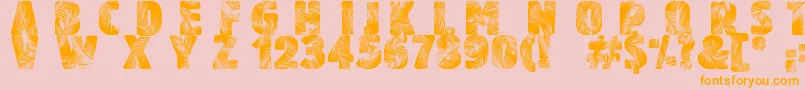 PalmBeach Font – Orange Fonts on Pink Background