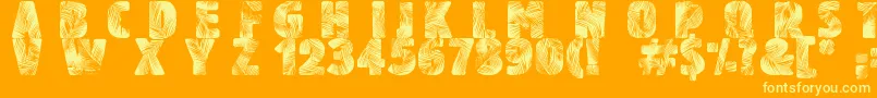 PalmBeach Font – Yellow Fonts on Orange Background