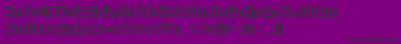 WilhelmKlingsporGotischLtDfr Font – Black Fonts on Purple Background