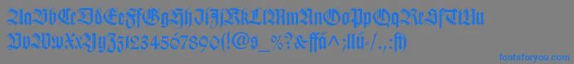 WilhelmKlingsporGotischLtDfr Font – Blue Fonts on Gray Background