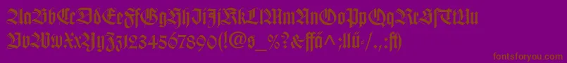 WilhelmKlingsporGotischLtDfr Font – Brown Fonts on Purple Background