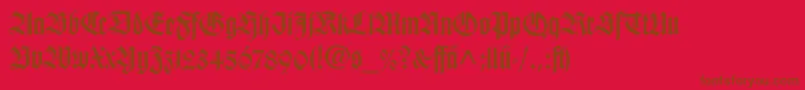 WilhelmKlingsporGotischLtDfr Font – Brown Fonts on Red Background
