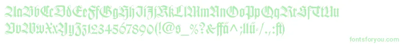WilhelmKlingsporGotischLtDfr Font – Green Fonts on White Background