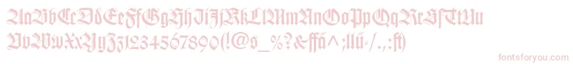 WilhelmKlingsporGotischLtDfr Font – Pink Fonts on White Background