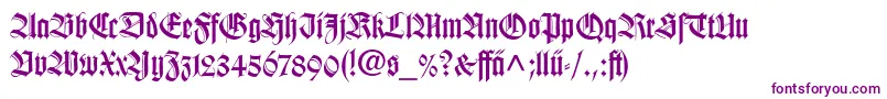 WilhelmKlingsporGotischLtDfr Font – Purple Fonts on White Background