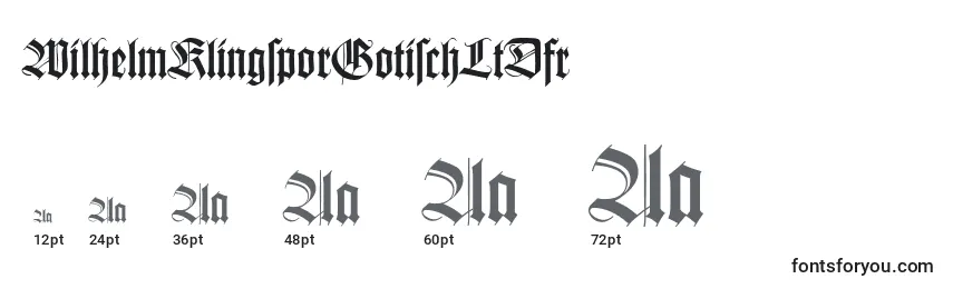 WilhelmKlingsporGotischLtDfr Font Sizes