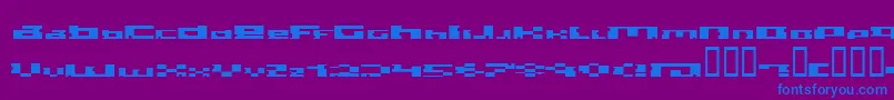 Bite Font – Blue Fonts on Purple Background