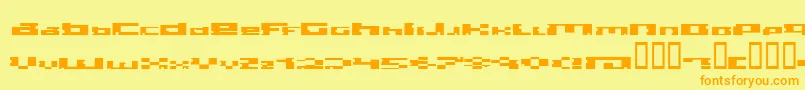 Bite Font – Orange Fonts on Yellow Background