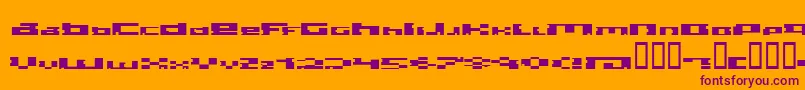 Bite Font – Purple Fonts on Orange Background