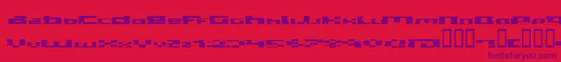 Bite Font – Purple Fonts on Red Background