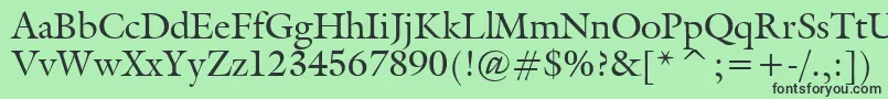 GalliardBt Font – Black Fonts on Green Background