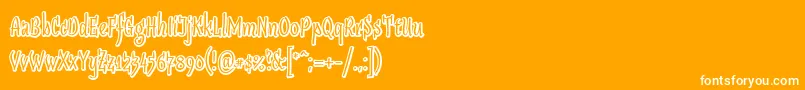 Sudegnakno2 Font – White Fonts on Orange Background