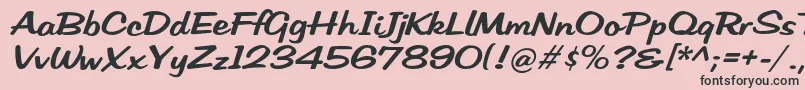 HffLowSun Font – Black Fonts on Pink Background