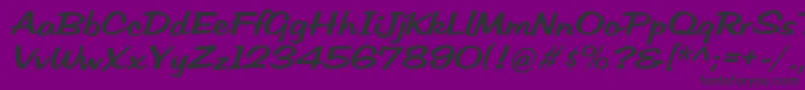 HffLowSun Font – Black Fonts on Purple Background