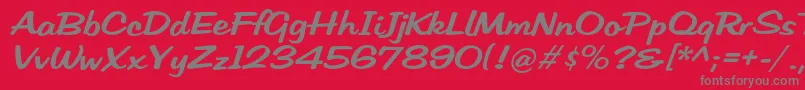 HffLowSun Font – Gray Fonts on Red Background