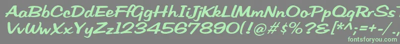 HffLowSun Font – Green Fonts on Gray Background