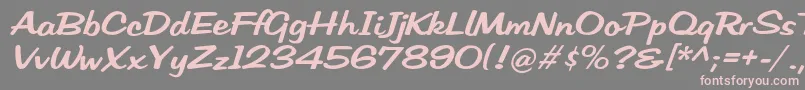 HffLowSun Font – Pink Fonts on Gray Background