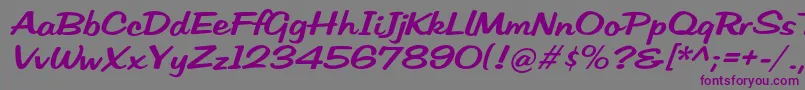 HffLowSun Font – Purple Fonts on Gray Background