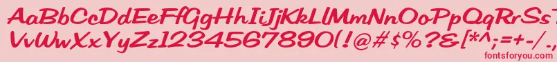 HffLowSun Font – Red Fonts on Pink Background