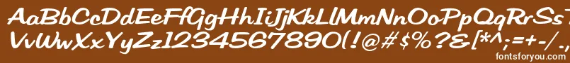 HffLowSun Font – White Fonts on Brown Background