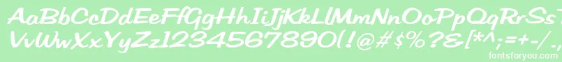 HffLowSun Font – White Fonts on Green Background