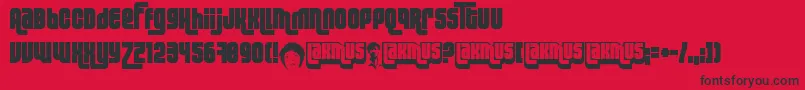 LakmusFenotype Font – Black Fonts on Red Background