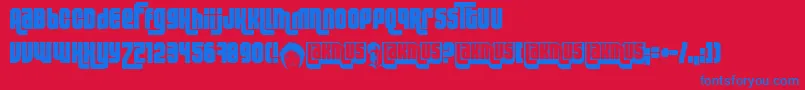 LakmusFenotype Font – Blue Fonts on Red Background