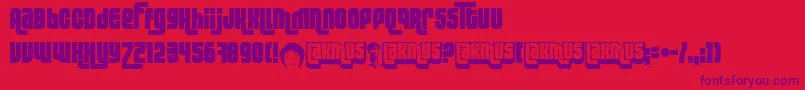 LakmusFenotype Font – Purple Fonts on Red Background