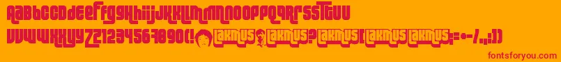 LakmusFenotype-fontti – punaiset fontit oranssilla taustalla