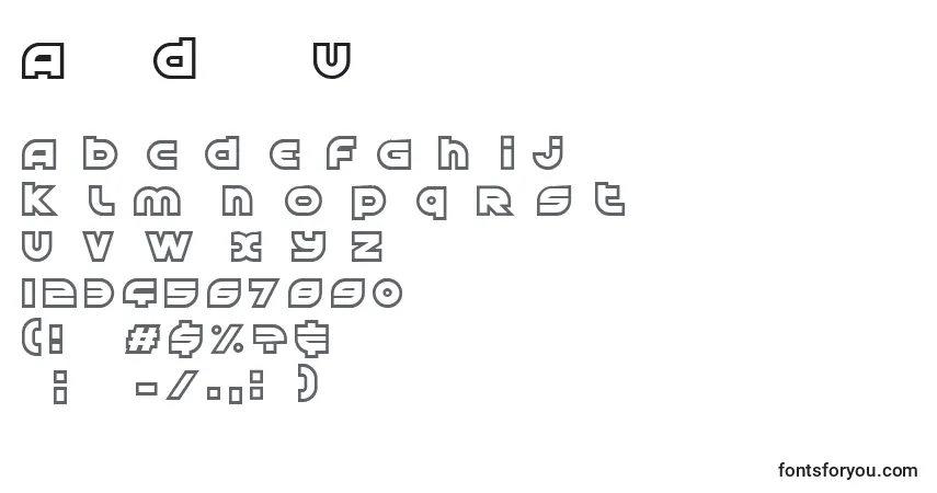 AstralDelightUpright Font – alphabet, numbers, special characters