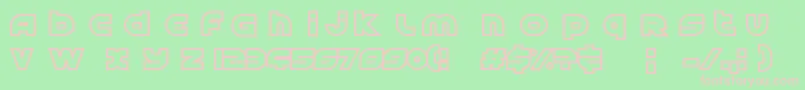 AstralDelightUpright Font – Pink Fonts on Green Background