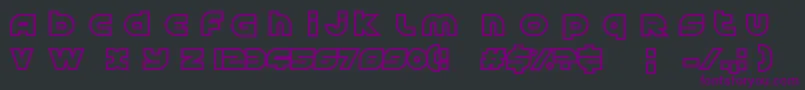 Czcionka AstralDelightUpright – fioletowe czcionki na czarnym tle