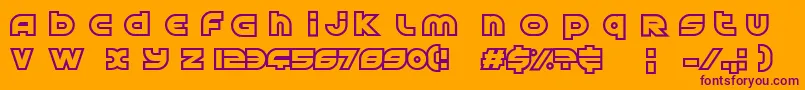 Шрифт AstralDelightUpright – фиолетовые шрифты на оранжевом фоне