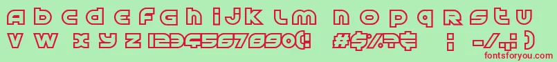 AstralDelightUpright Font – Red Fonts on Green Background