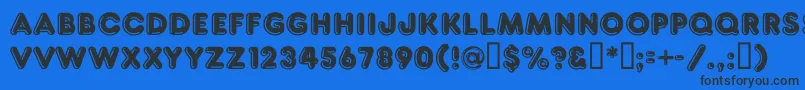 Frankc Font – Black Fonts on Blue Background