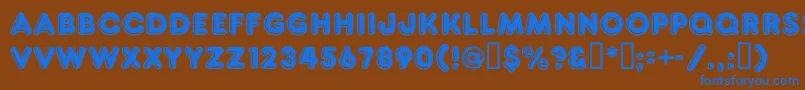 Frankc Font – Blue Fonts on Brown Background