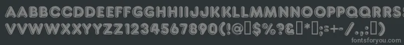 フォントFrankc – 黒い背景に灰色の文字