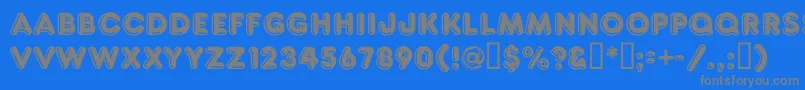 Frankc Font – Gray Fonts on Blue Background