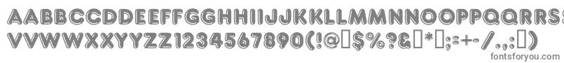 Frankc-fontti – harmaat kirjasimet valkoisella taustalla