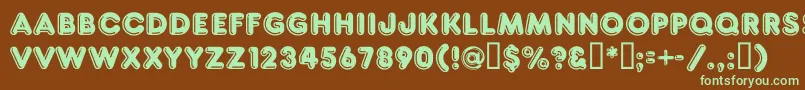 Frankc Font – Green Fonts on Brown Background