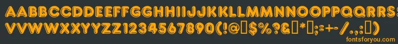 フォントFrankc – 黒い背景にオレンジの文字