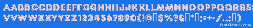 Frankc Font – Pink Fonts on Blue Background