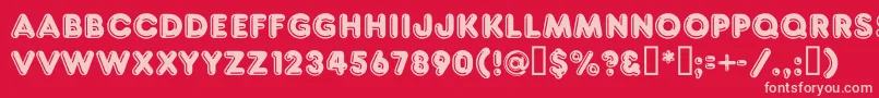 Fonte Frankc – fontes rosa em um fundo vermelho